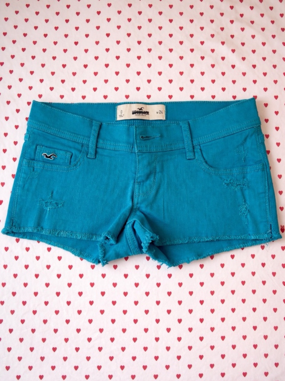 Hollister Micro Bright Blue Short (Size 0)